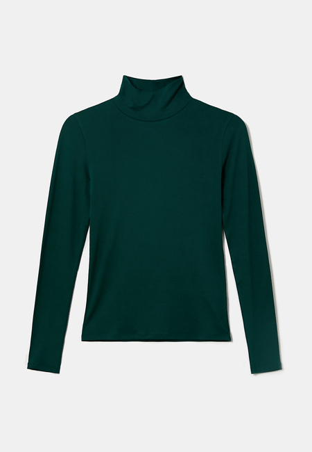 TALLY WEiJL, Green Basic Long Sleeves T-Shirt for Women