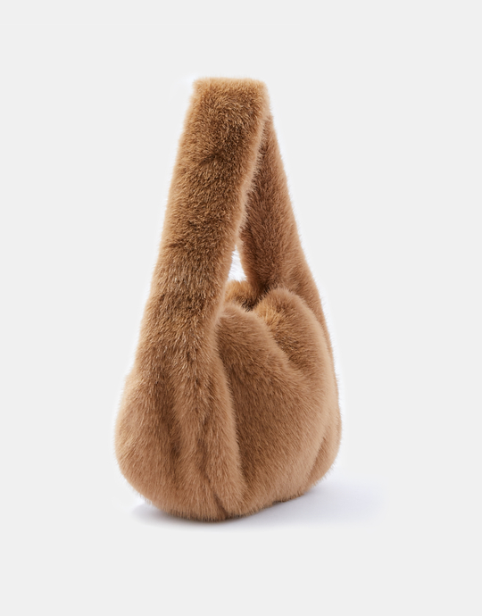 Beige Faux Fur Bag | TALLY WEiJL