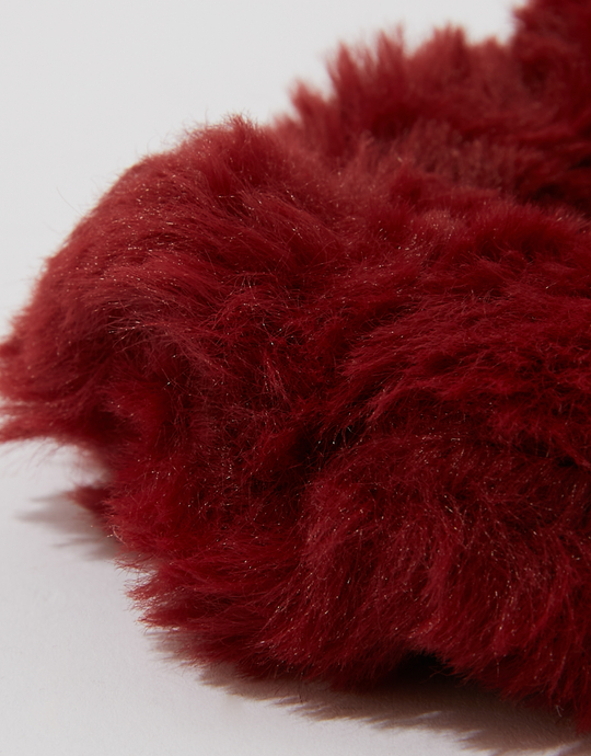 Red Faux Fur Scrunchie | TALLY WEiJL