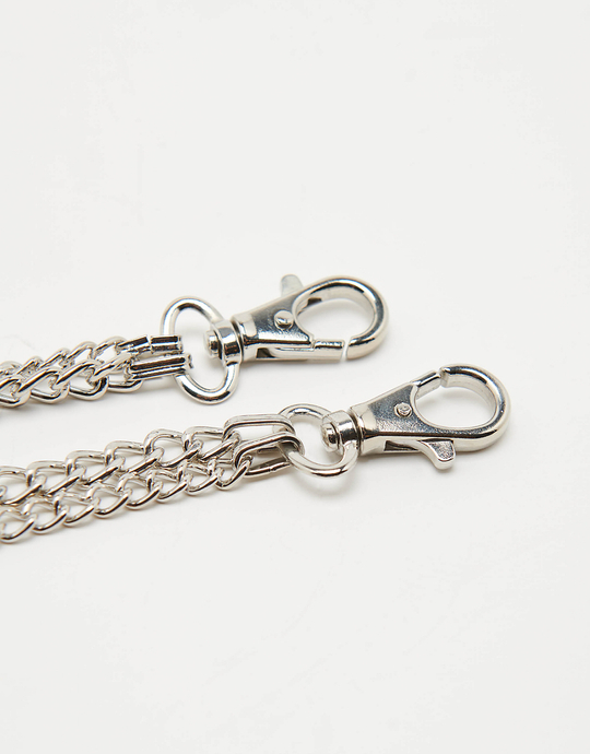 Chaîne argentée double pour pantalon | TALLY WEiJL