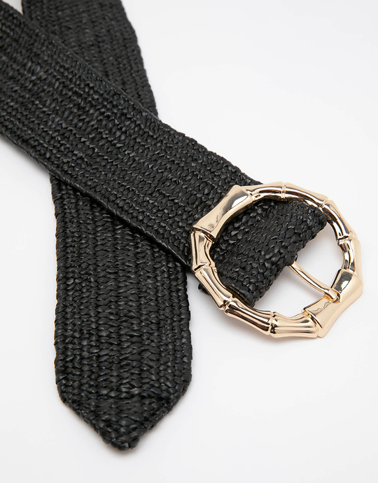 Black Raffia Belt | TALLY WEiJL