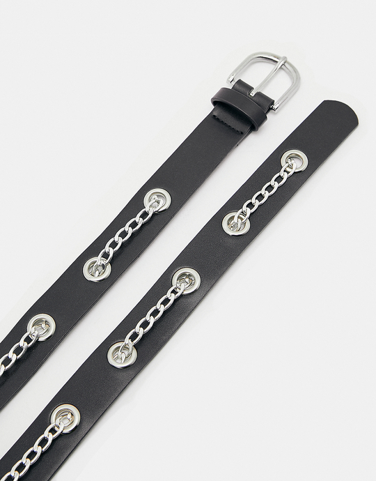 Cintura con Borchie Piatte e Catena | TALLY WEiJL