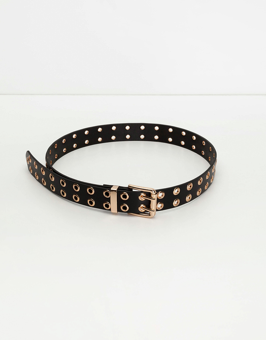 Czarny pasek ze złotymi przelotkami | TALLY WEiJL