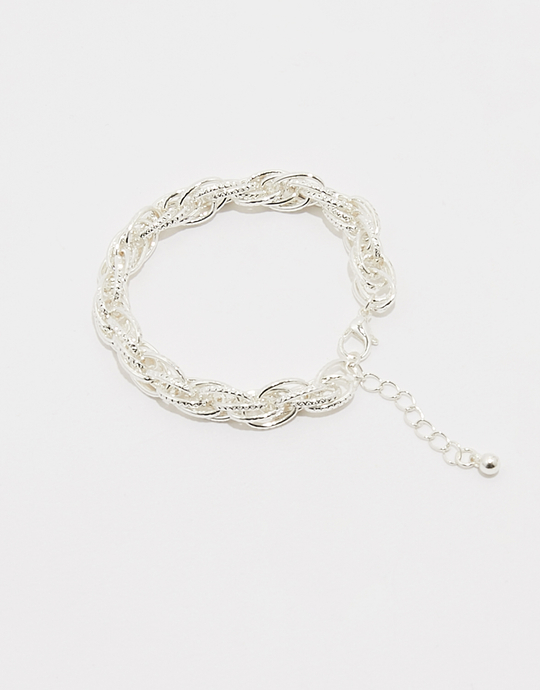 Bracelet Chaîne torsadée argentée | TALLY WEiJL
