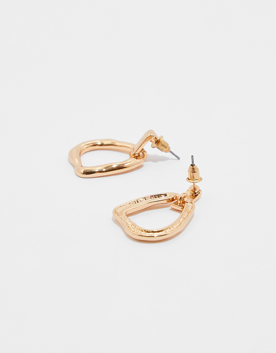Golden Geometric Hoops Earrings | TALLY WEiJL