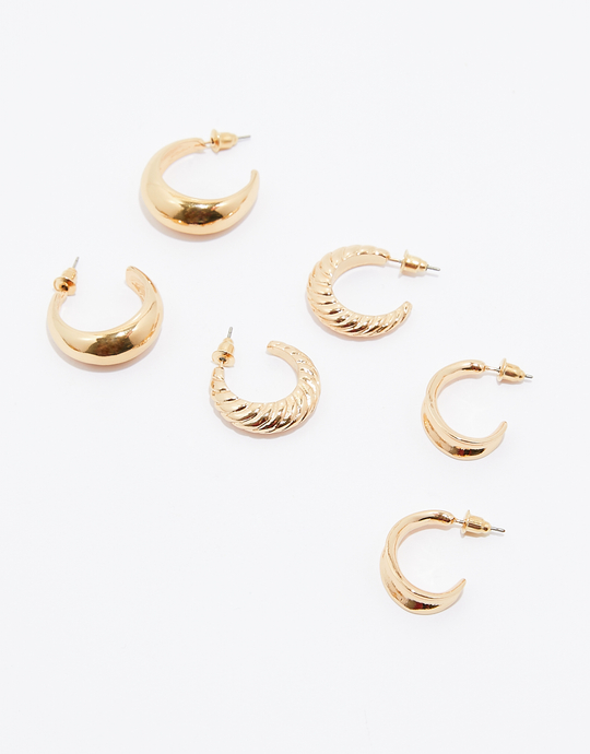 3-er Set asymetrische Creolen | TALLY WEiJL