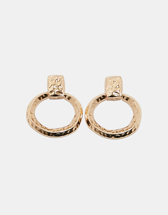 Goldene Creolen mit Textur | TALLY WEiJL