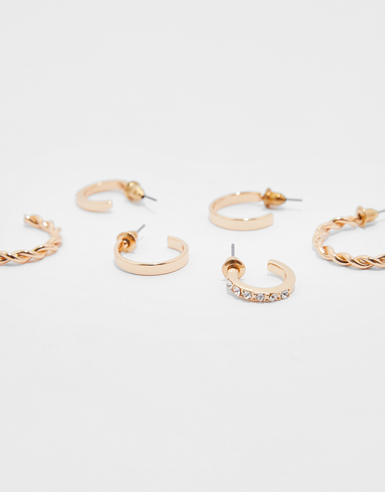 Set di 3 orecchini a cerchio piccoli | TALLY WEiJL