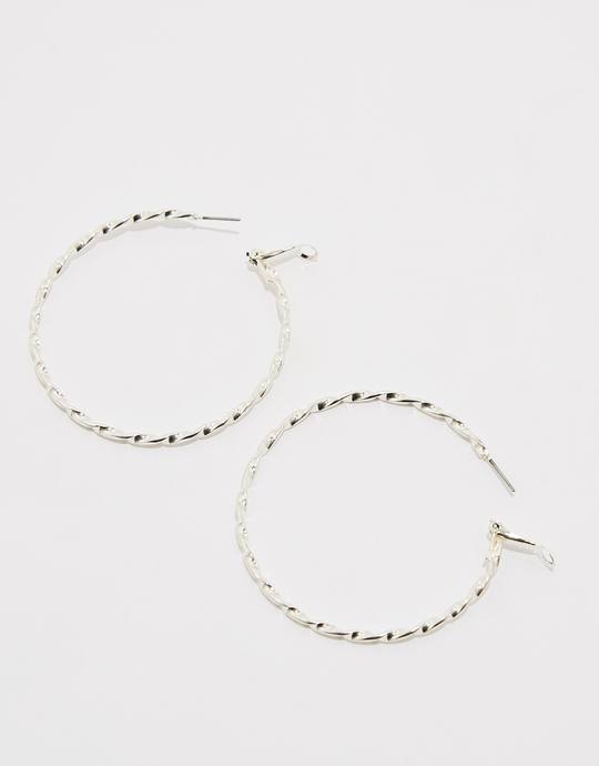 Silver Hoops Earrings | TALLY WEiJL