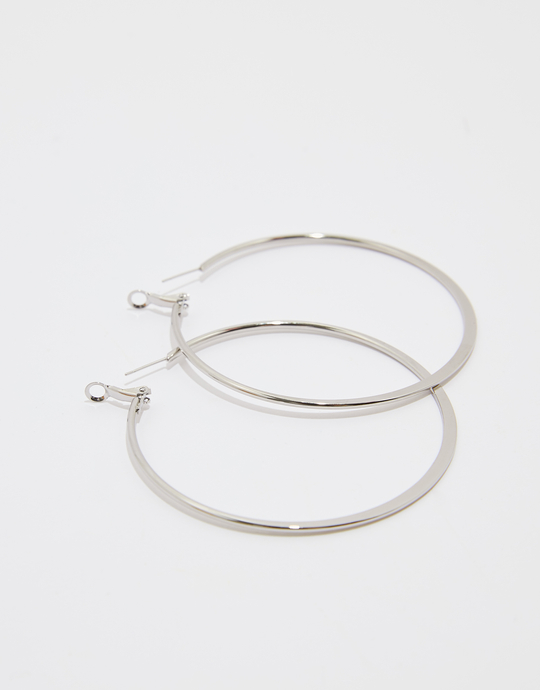 Grosse silberne Creolen | TALLY WEiJL