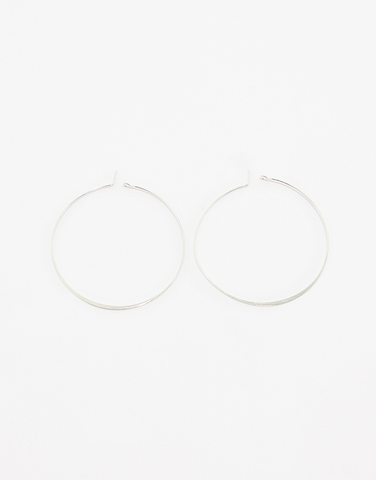 Grosse silberne Creolen | TALLY WEiJL