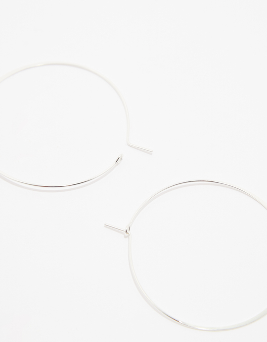 Grosse silberne Creolen | TALLY WEiJL