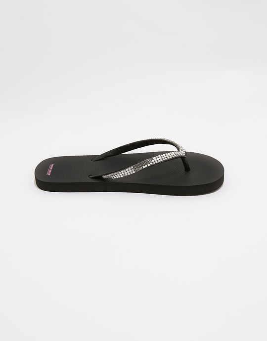 Schwarze Flip Flops mit Strass  | TALLY WEiJL