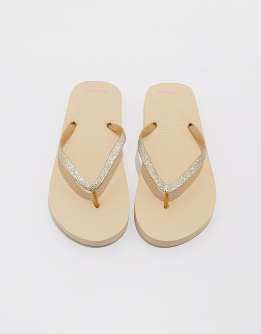 Goldene Flip Flops mit Glitzer | TALLY WEiJL