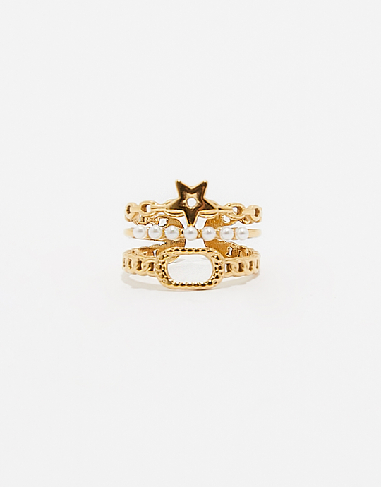 Goldener Ring mit Perlen | TALLY WEiJL