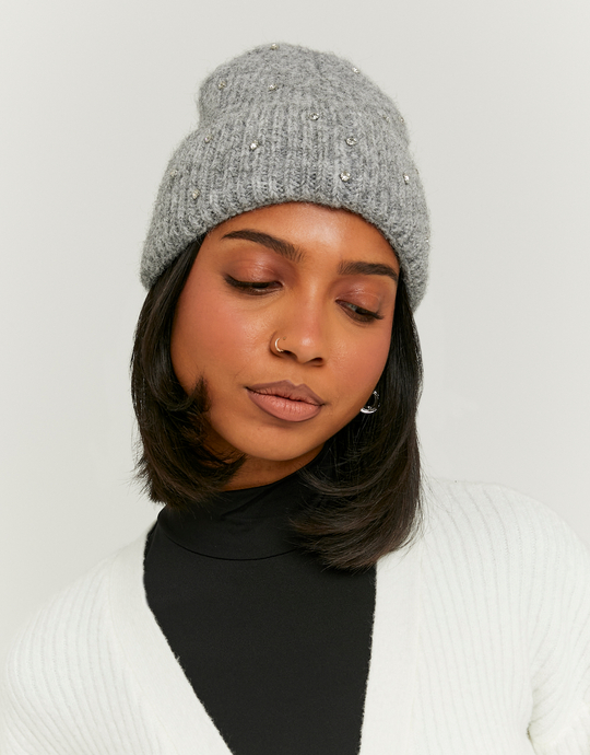 Bonnet Gris à Strass | TALLY WEiJL