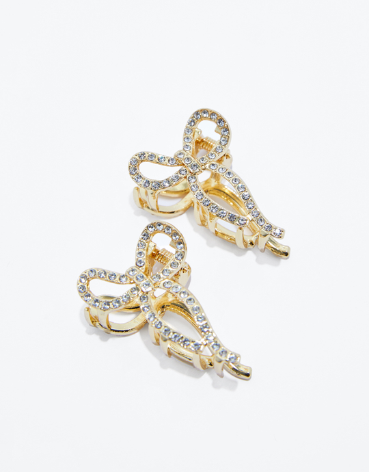 2er-Pack Schleifen-Haarspangen mit Strass | TALLY WEiJL