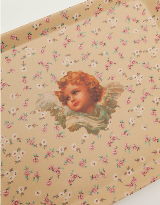 Tablett aus Bambus mit Engel-Aufdruck | TALLY WEiJL