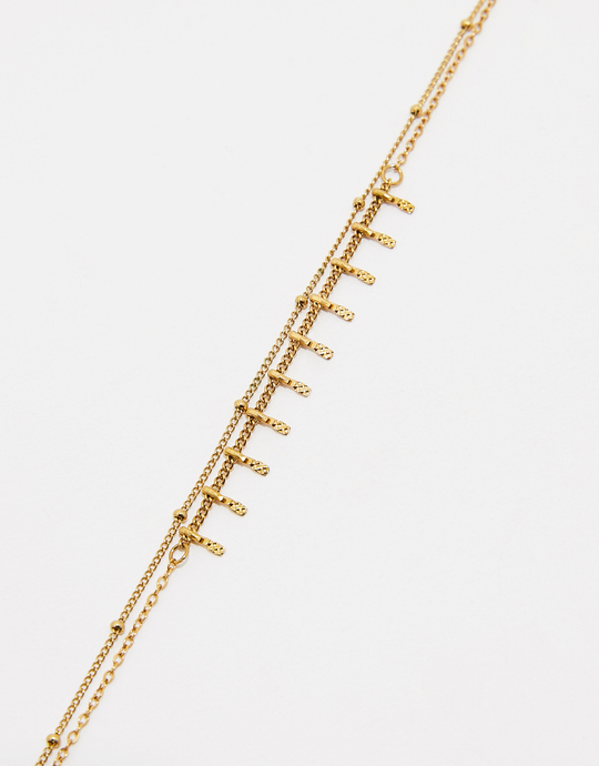 Goldene Fusskette im Lagen-Look | TALLY WEiJL