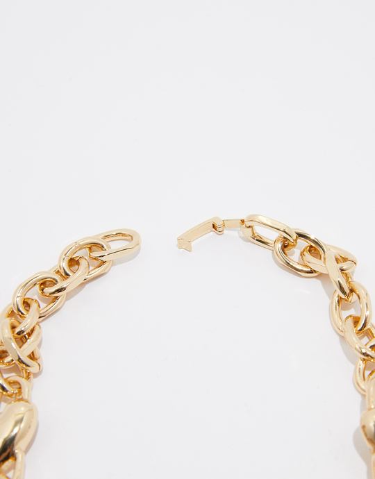 Golden Chain Necklace with Hearts | TALLY WEiJL