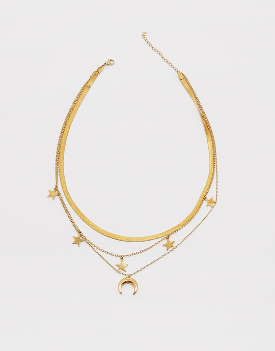 Pack of 3 Necklace with Moon and Stars | TALLY WEiJL