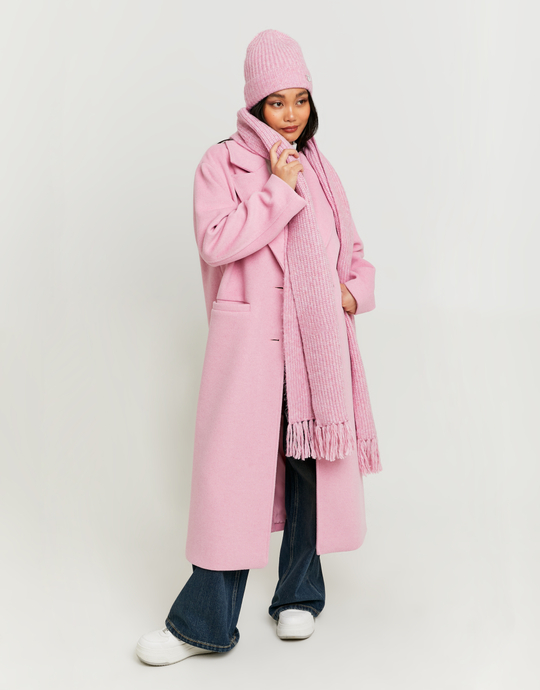 Écharpe en Maille Rose à Franges | TALLY WEiJL