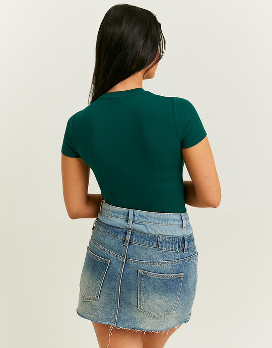 Zielone body z krótkim rękawem | TALLY WEiJL