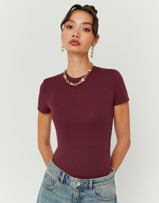 Basic Burgundy Bodysuit | TALLY WEiJL