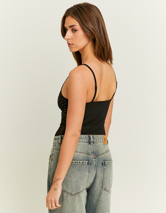 Schwarzer Body mit Strass | TALLY WEiJL