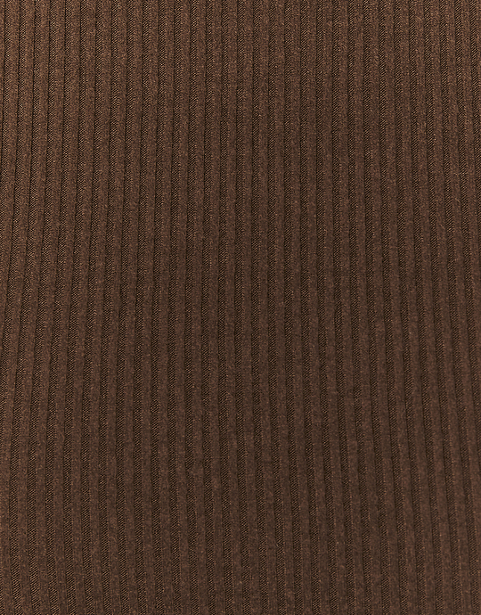 Brauner gerippter Basic-Body | TALLY WEiJL