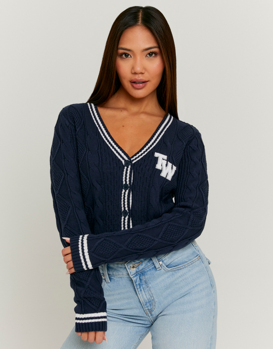 Blue Knitted Cardigan | TALLY WEiJL