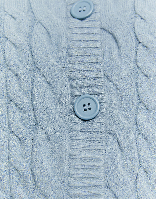 Niebieski kardigan z dzianiny z guzikami  | TALLY WEiJL