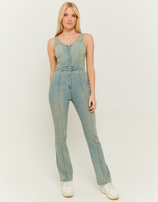 Tuta Elasticizzata in Denim | TALLY WEiJL