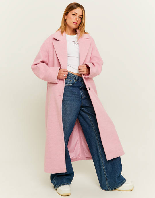 Cappotto Oversize Rosa Melange | TALLY WEiJL