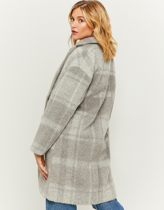 Szary płaszcz w kratkę | TALLY WEiJL