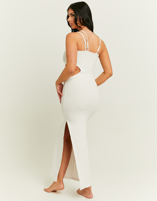 Vestito Midi Bianco con Cut Out | TALLY WEiJL