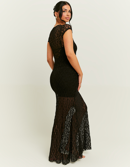 Black Lace Long Dress | TALLY WEiJL
