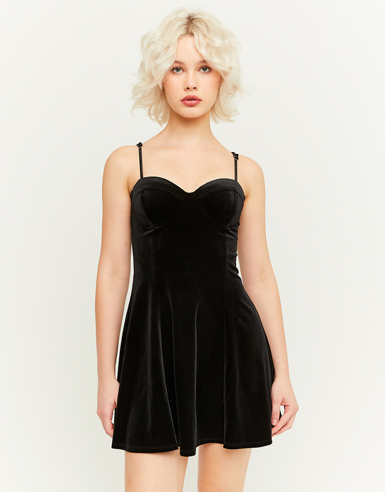 Schwarzes Minikleid aus Samt | TALLY WEiJL