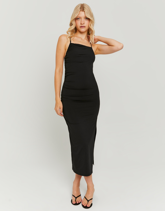 Vestito Lungo Nero con Schiena Aperta | TALLY WEiJL