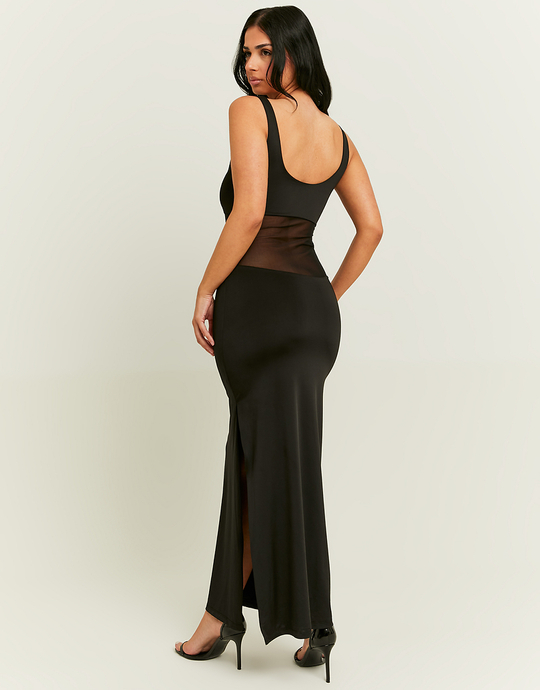 Black Maxi Mesh Dress | TALLY WEiJL