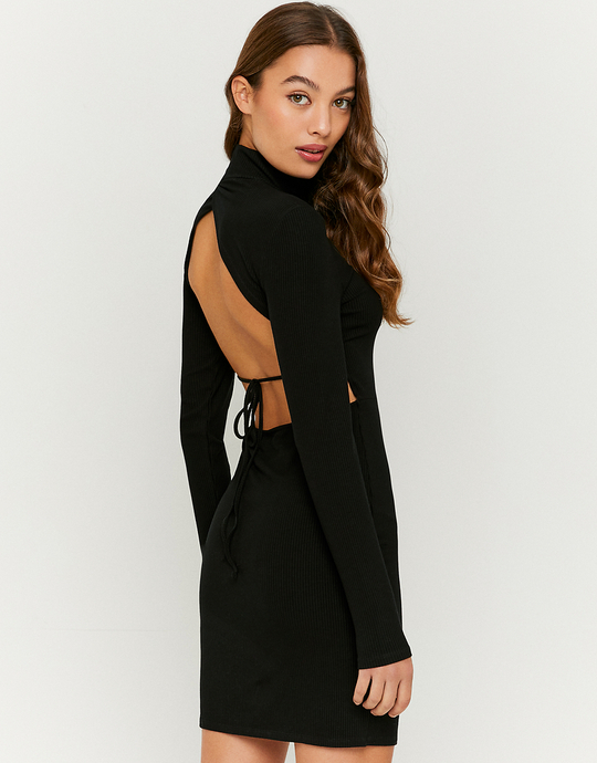 Vestito Mini a Maniche Lunghe Nero | TALLY WEiJL