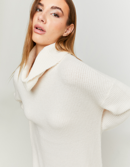 Knitted Dress with Loose Turtle Neck | TALLY WEiJL