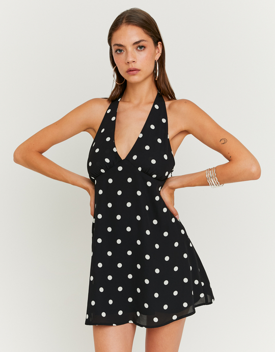 Robe Courte Noire à Pois | TALLY WEiJL