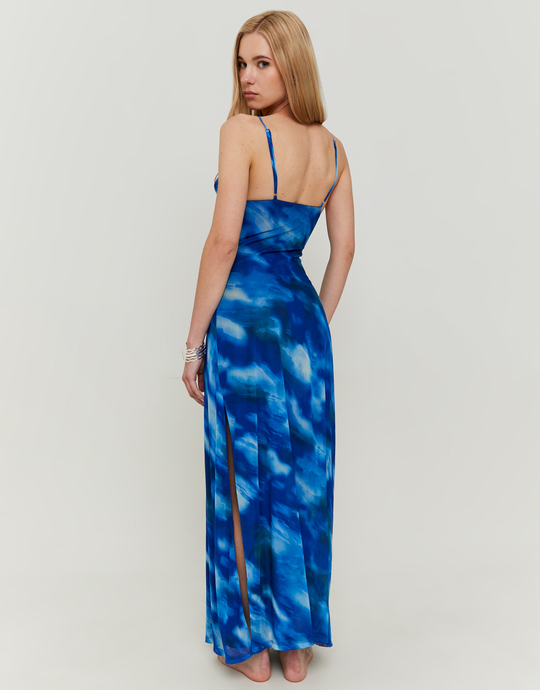 Blaues Langes Kleid mit Print | TALLY WEiJL
