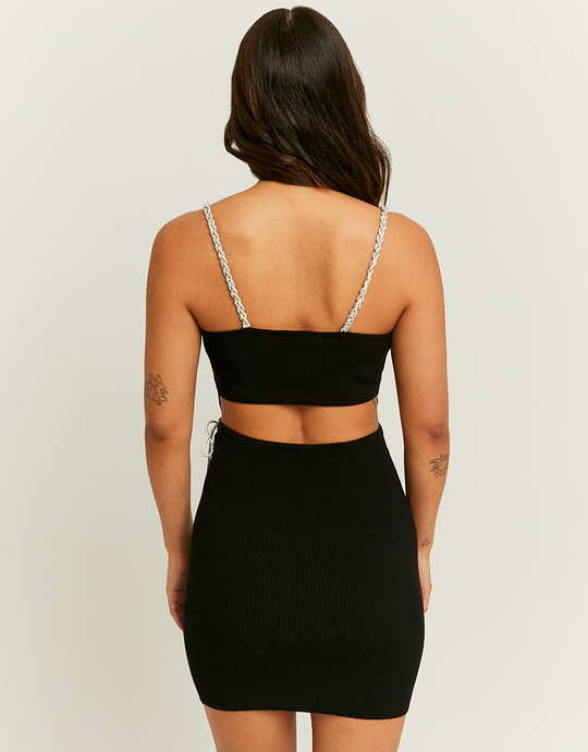 Knit Dress with Strass Straps | TALLY WEiJL