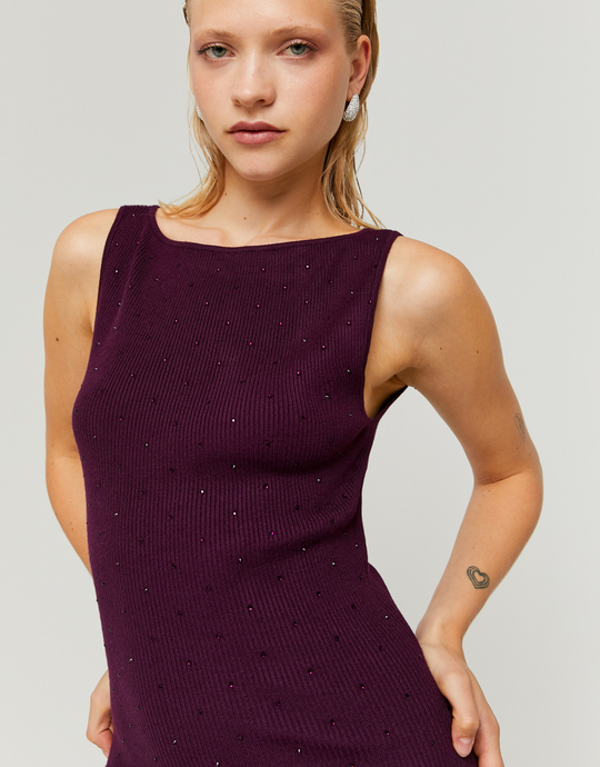 Purple Knitted Dress | TALLY WEiJL