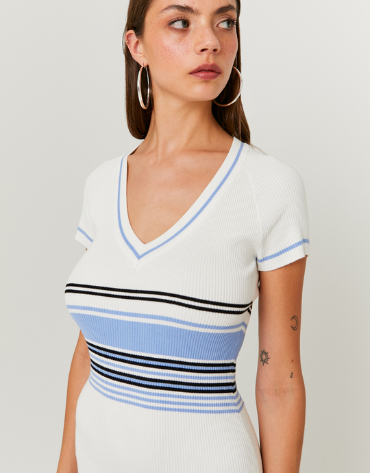 Robe Rayée en Maille | TALLY WEiJL