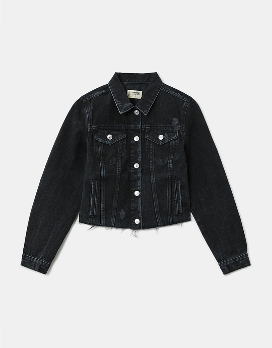 Veste en Jean Noire | TALLY WEiJL