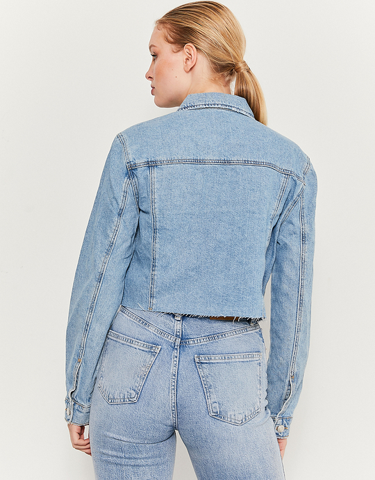 Blue Long Sleeves Denim Jacket | TALLY WEiJL