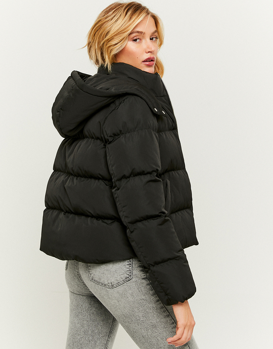 Schwarze Daunenjacke mit Kapuze | TALLY WEiJL